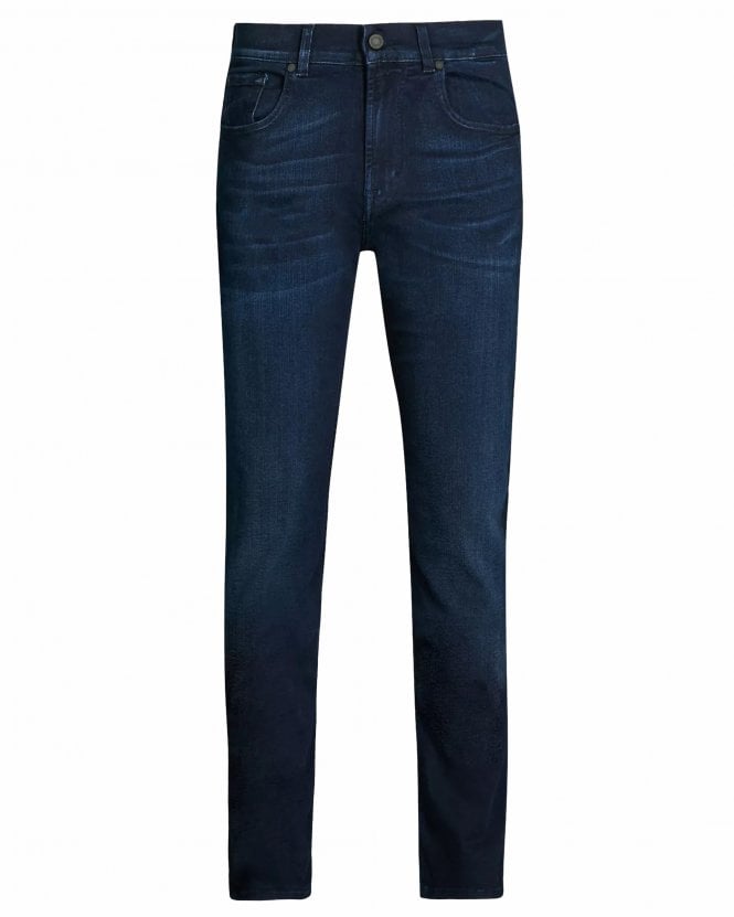7 For All Mankind Mens Luxe Performance Plus Slimmy Jeans - Deep Blue