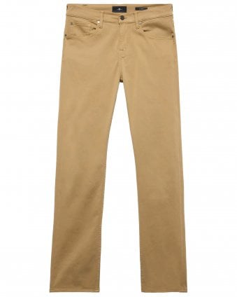 Mens Luxe Performance Stretch Sateen Slimmy Chino Style Jeans - Beige (Dust Rise)