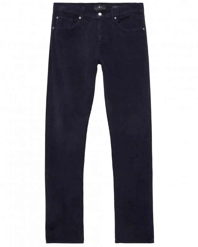 7 For All Mankind Mens Slimmy Corduroy Jeans -Navy Blue