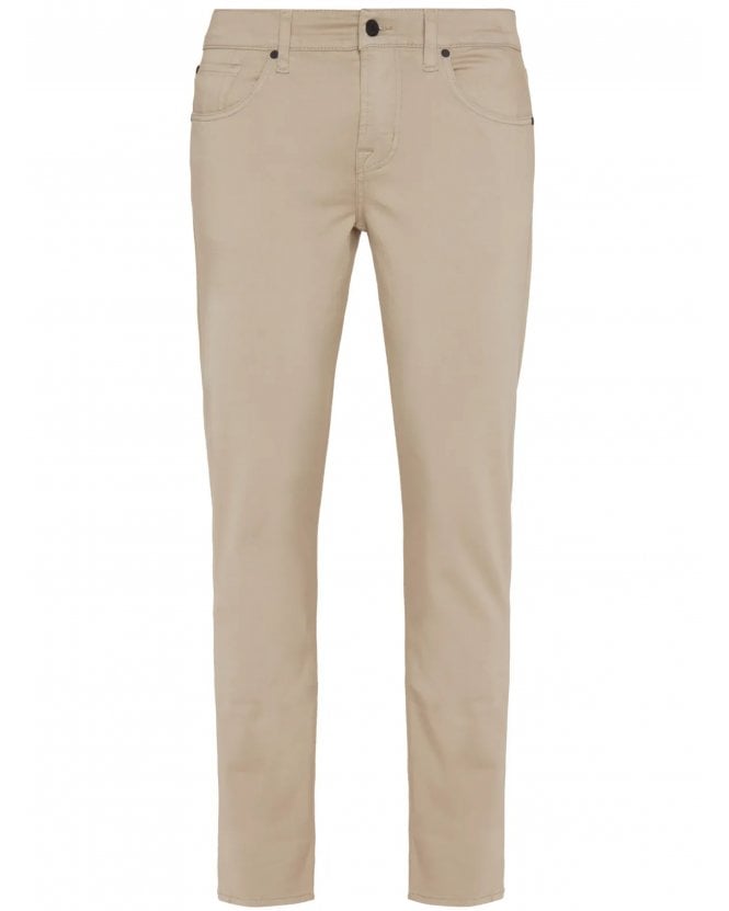 7 For All Mankind Mens Slimmy tapered Luxe Performance Chino Jean Beige