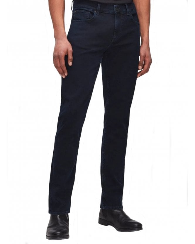 7 For All Mankind Mens Slimmy Tapered Luxe Performance Eco Jeans Blue Black