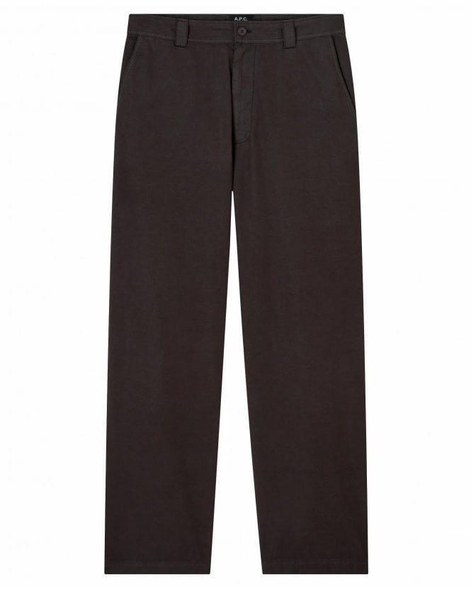 A.P.C. Mens Dan Cotton Chino Trousers - Dark Brown