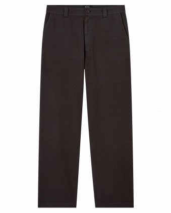 Mens Dan Cotton Chino Trousers - Dark Brown