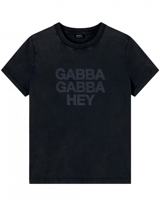 A.P.C. Mens Gabba Gabba Hey T-Shirt - Black