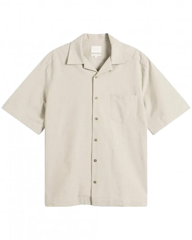 A.P.C. Mens Jude Relaxed Fit Short Sleeve Shirt - Sage Green