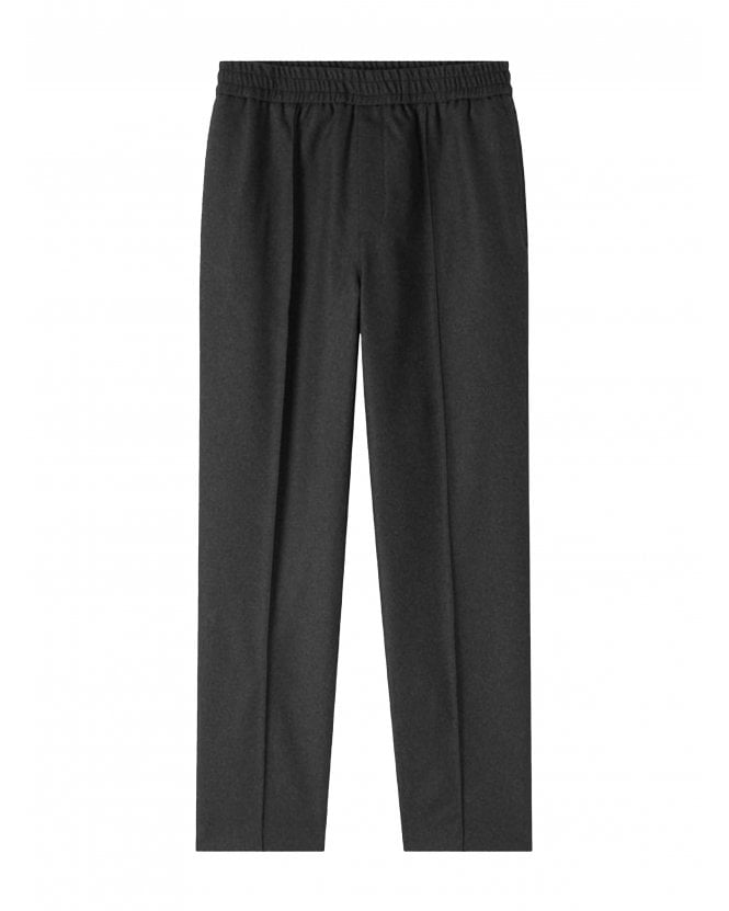 A.P.C. Mens Pieter Flannel Trousers Marron Fonc/Chine Grey