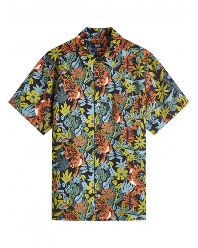 A.P.C. Mens Roy Floral Shirt Multicolour
