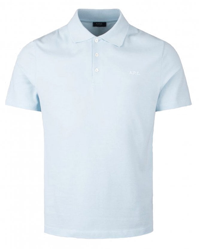 A.P.C. Mens Standard Polo Shirt - Sky Blue