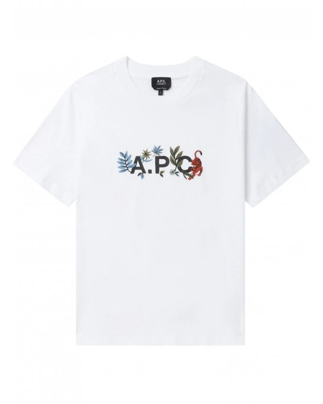 A.P.C. Unisex Auguste Print T-Shirt White