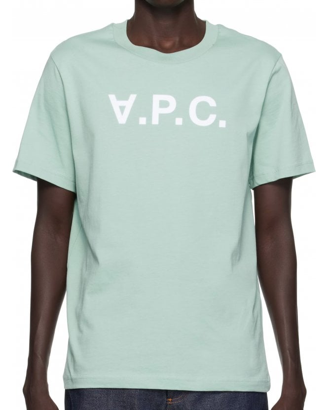 A.P.C. Unisex Grand Standard VPC T-Shirt Light Green/White