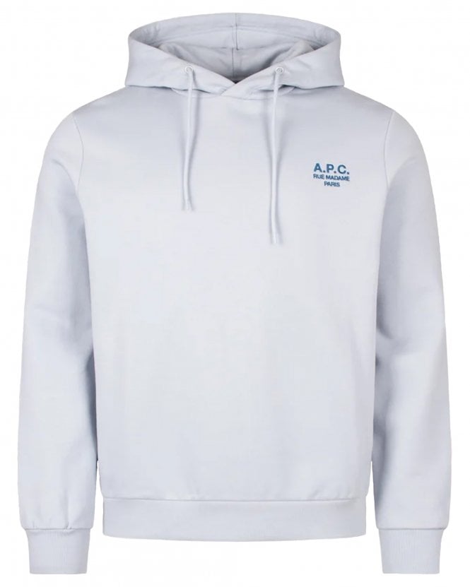 A.P.C. Unisex Regular Fit Standard Rue Madame Hoodie - Light Blue