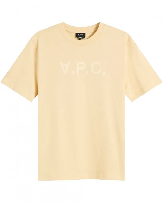 A.P.C. Unisex Standard Grand VPC T-Shirt - Light Yellow