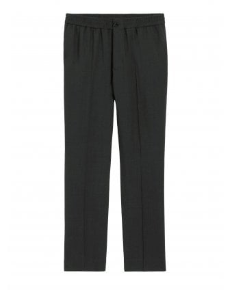 Mens Twill Elasticated Trousers Anthracite Dark Grey