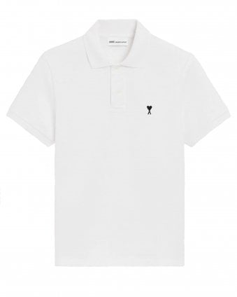 Mens Ami De Coeur Polo Shirt - White
