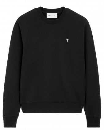 Mens de Coeur Crew Neck Sweatshirt - Black/White Cream