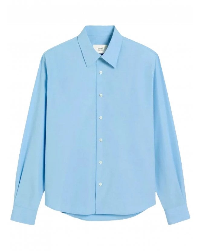 Ami Paris Mens De Coeur Tailor Shirt Ciel Blue