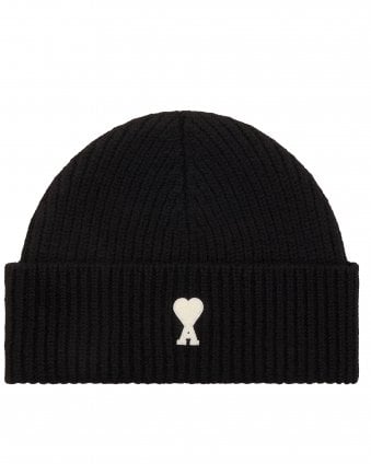 Mens de Coeur Wool Beanie Hat - Black/Off White