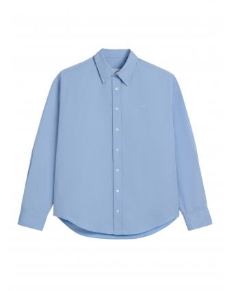 Mens Poplin Shirt Cashmere Blue