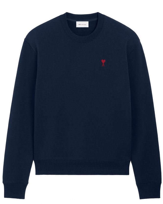 Ami Paris Unisex de Coeur Crew Neck Sweatshirt - Night Blue