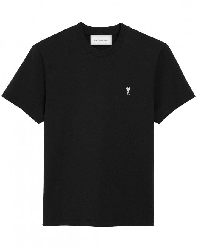 Ami Paris Unisex De Coeur Regular Fit T-Shirt - Black