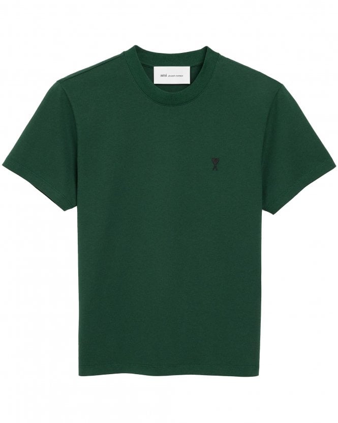 Ami Paris Unisex De Coeur Regular Fit T-Shirt - Bottle Green