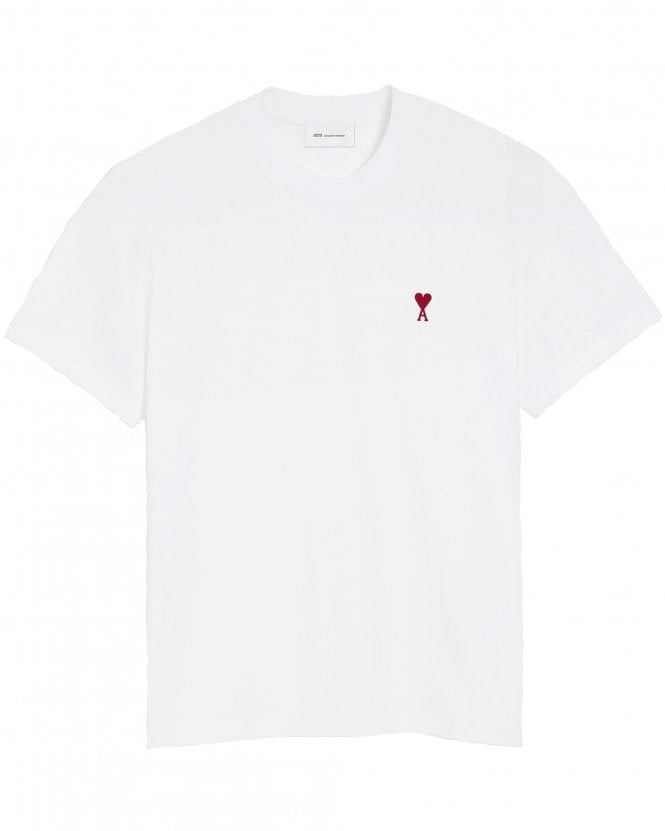 Ami Paris Unisex De Coeur Regular Fit T-Shirt - White