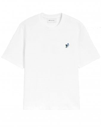 Unisex de Coeur Relaxed Fit Tulip T-Shirt - White 