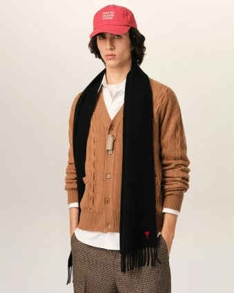 Unisex de Coeur Wool Scarf - Black