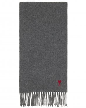 Unisex de Coeur Wool Scarf - Carbon Grey