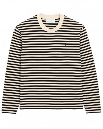 Unisex Marinière Long Sleeve Striped T-Shirt - Black/White