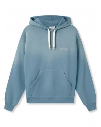 Mens Ethnos Text Hoodie Dusty Blue