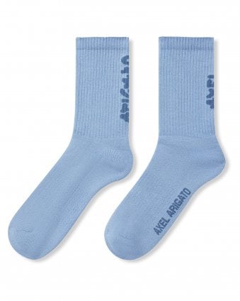 Mens Floral Jacquard Socks - Powder Blue