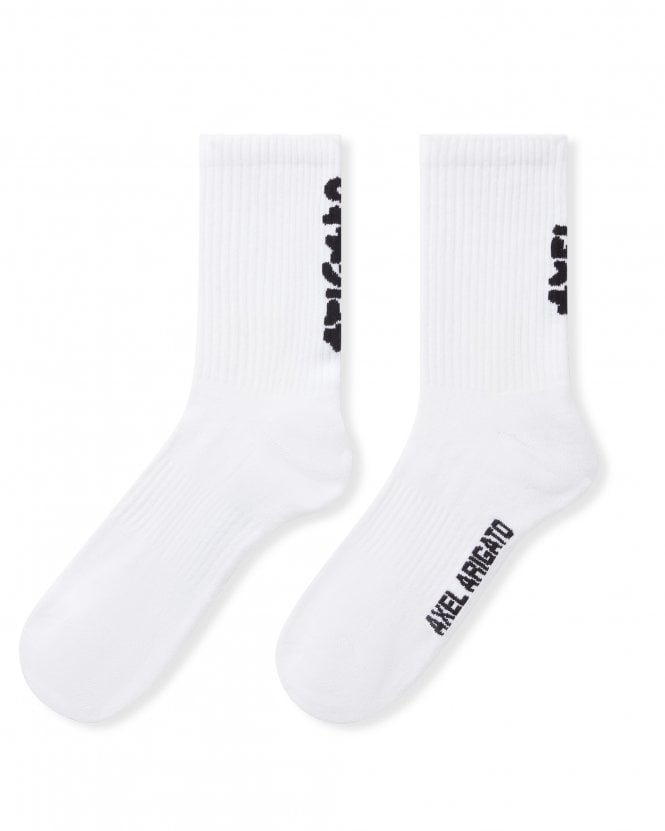 Axel Arigato Mens Floral Jacquard Socks - White