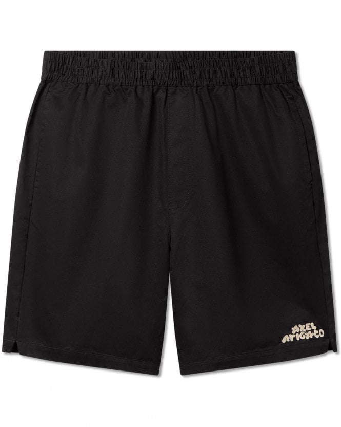 Axel Arigato Mens Heath Embroidered Logo Shorts - Black