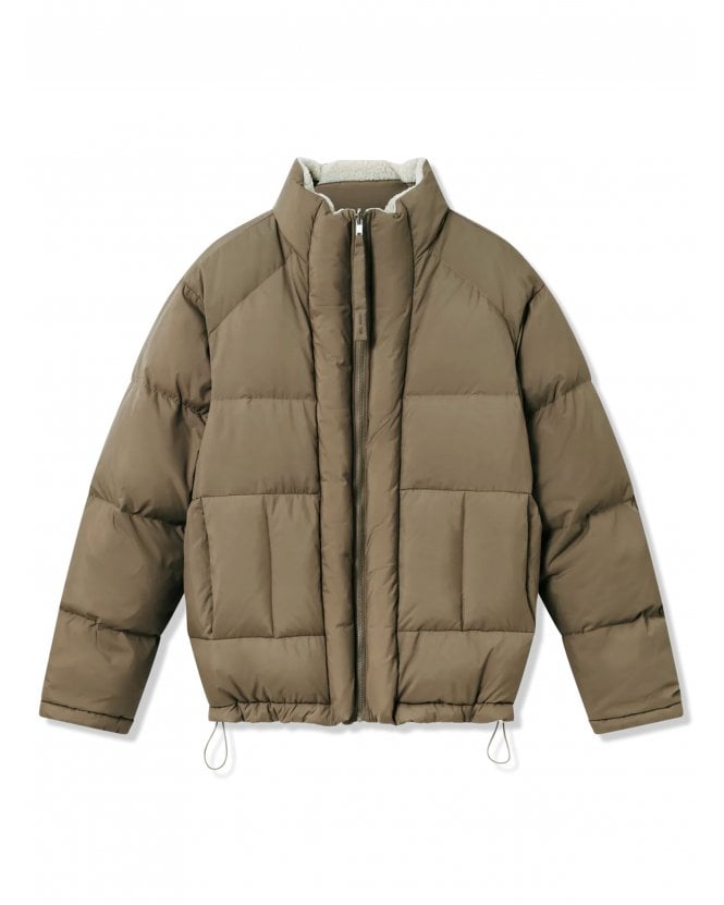 Axel Arigato Mens Lodge Reversible Fleece Jacket Cedar Brown