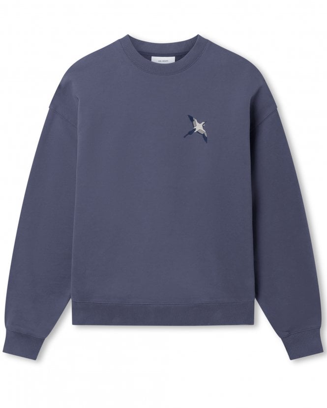 Axel Arigato Mens Micro Bee Bird Overized Fit Sweatshirt - Smoke Grey 