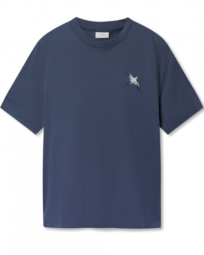 Axel Arigato Mens Micro Bee Bird Regular Fit T-Shirt - Smoke Grey