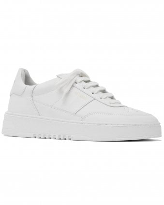 Mens Orbit Vintage Leather Trainers - White/White