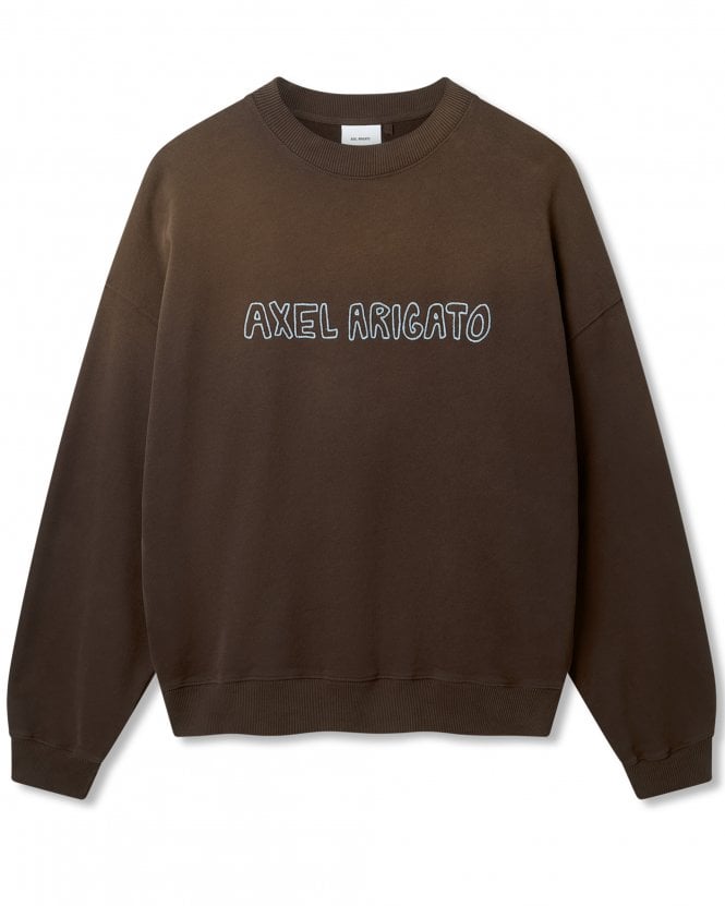 Axel Arigato Mens Rue Sweatshirt - Dark Brown
