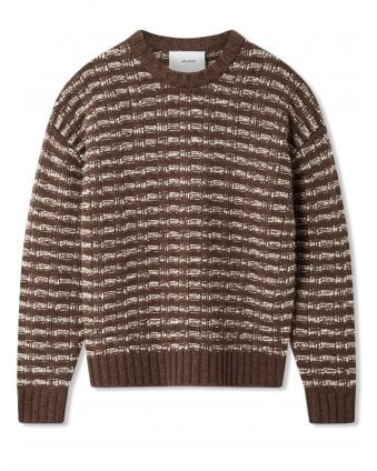 Mens Sonar Patterned Jumper Brown