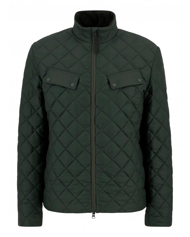 Barbour Mens Ariel Diamond Quilt Jacket Sage Dark Green