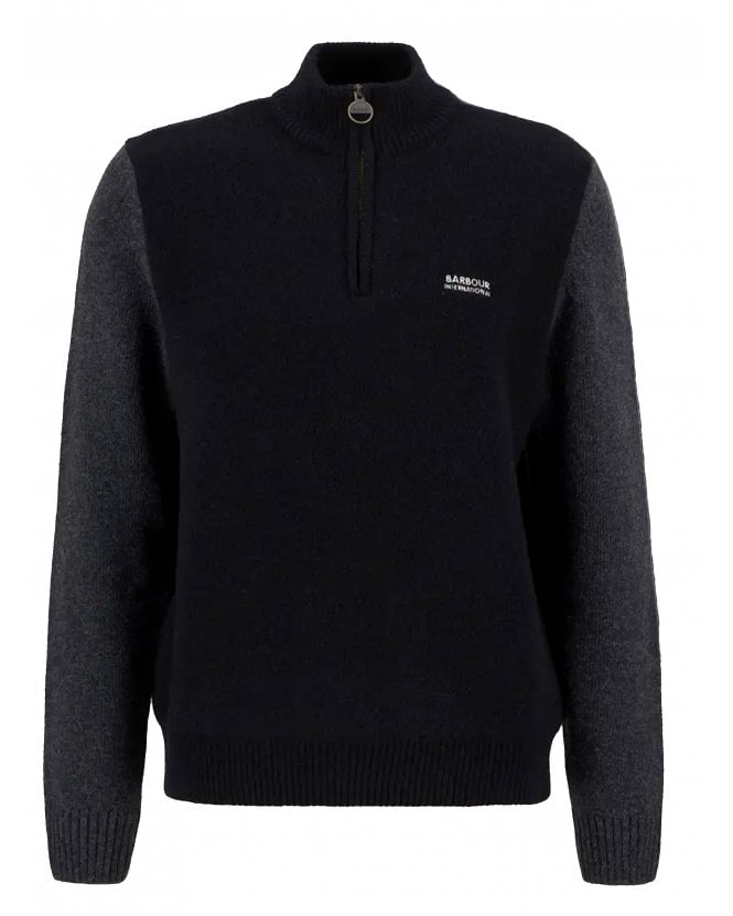 Barbour Mens Hutchy Quarter Zip Sweatshirt Black