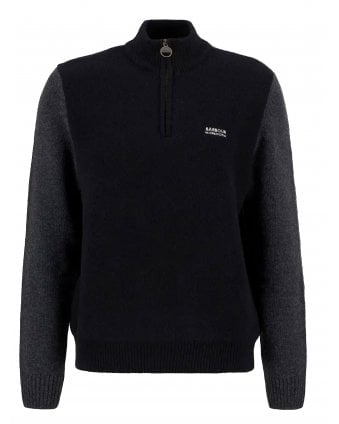 Mens Hutchy Quarter Zip Sweatshirt Black