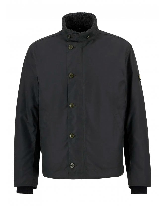 Barbour Mens Mayburn Wax Jacket Dark Green (Black)