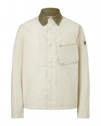 Mens Ground Waxed Cotton Jacket - Silver Birch (Cream White)