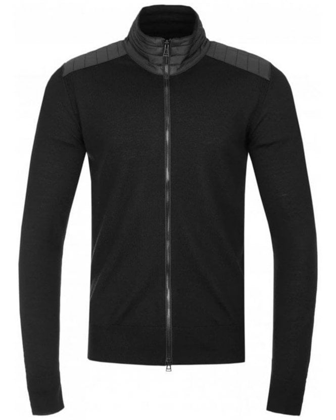 Belstaff Mens Kelby Full Zip Cardigan Jumper Black