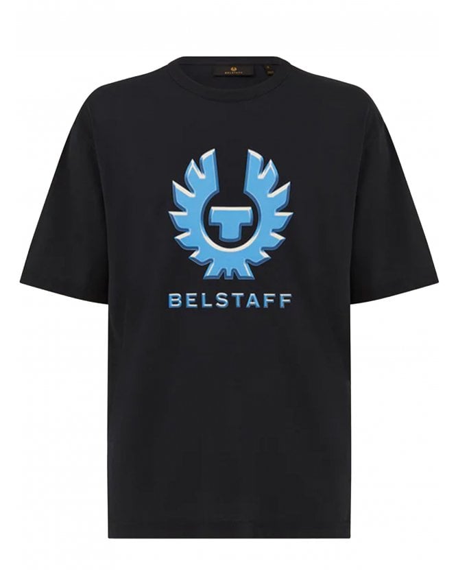 Belstaff Mens Liquify Logo T-Shirt Dark Ink Navy