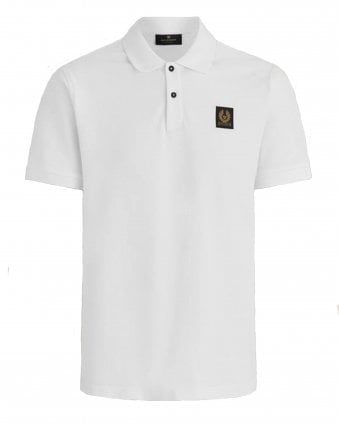 Mens Phoenix Patch Polo Shirt - White