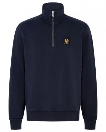 Mens Quarter Zip Sweatshirt - Navy Blue (Dark Ink)