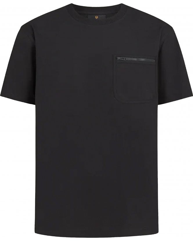Belstaff  Mens Transit Zip Pocket T-Shirt Black